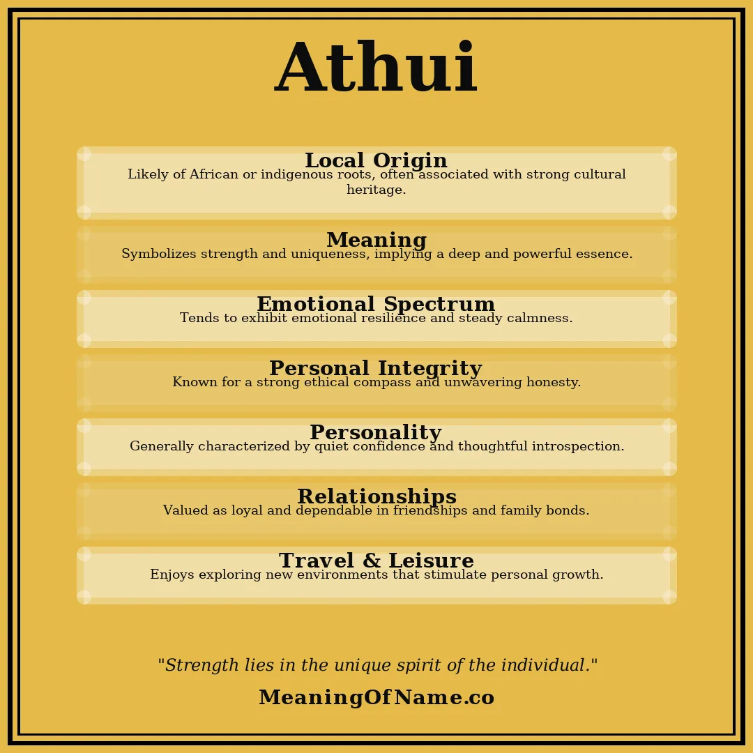 Athui name meaning poster