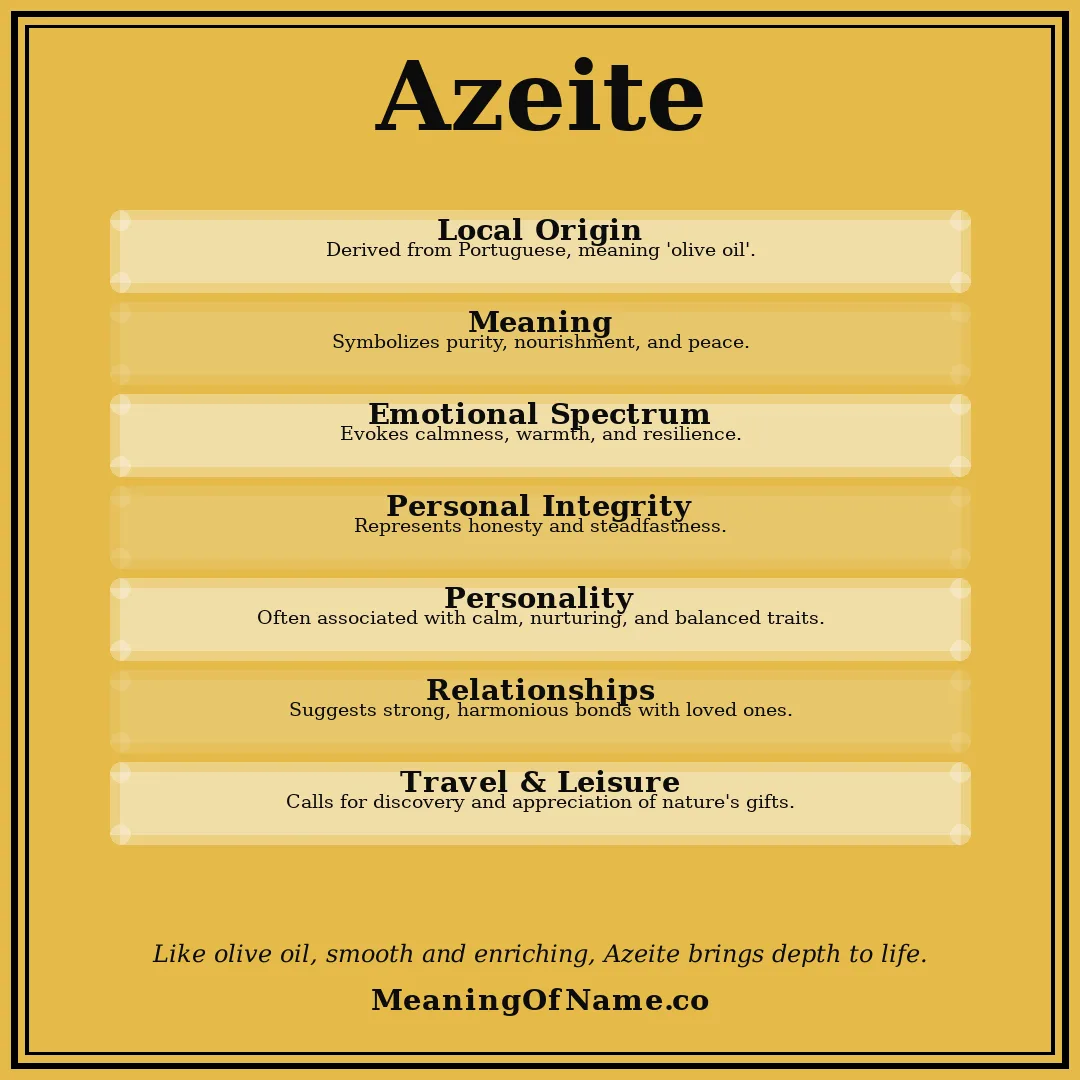 Azeite name meaning poster