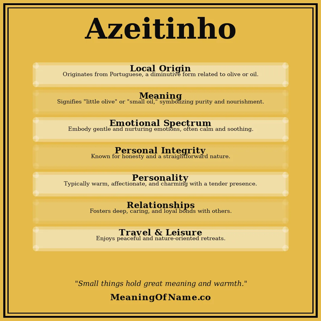 Azeitinho name meaning poster
