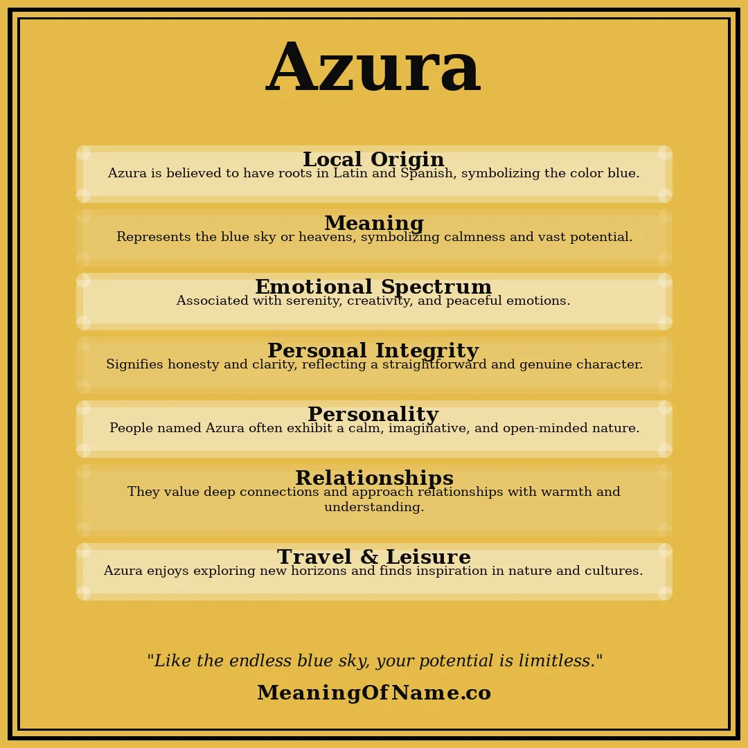 Azura name meaning poster