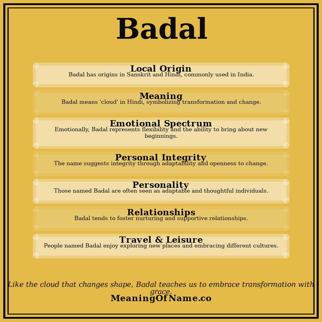 Badal name meaning poster
