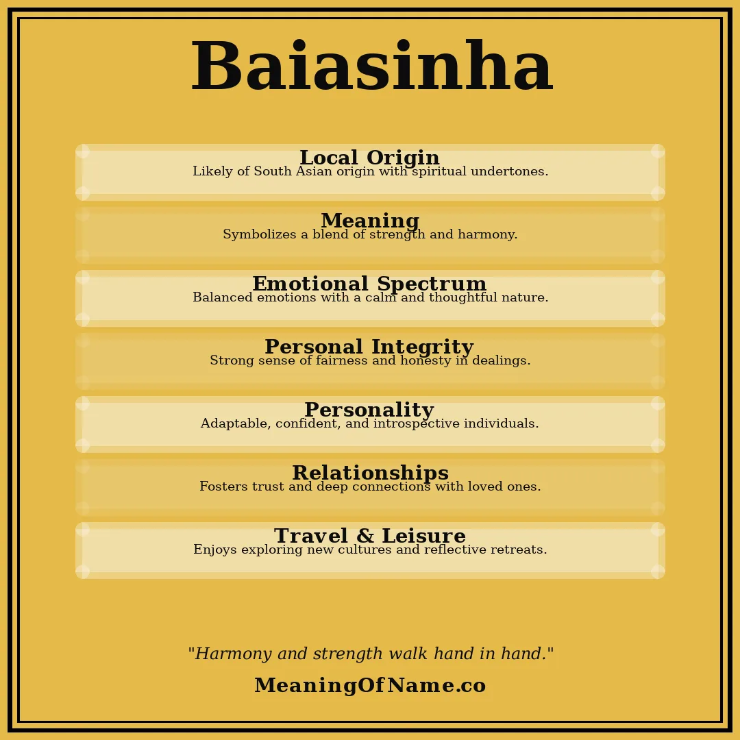Baiasinha name meaning poster