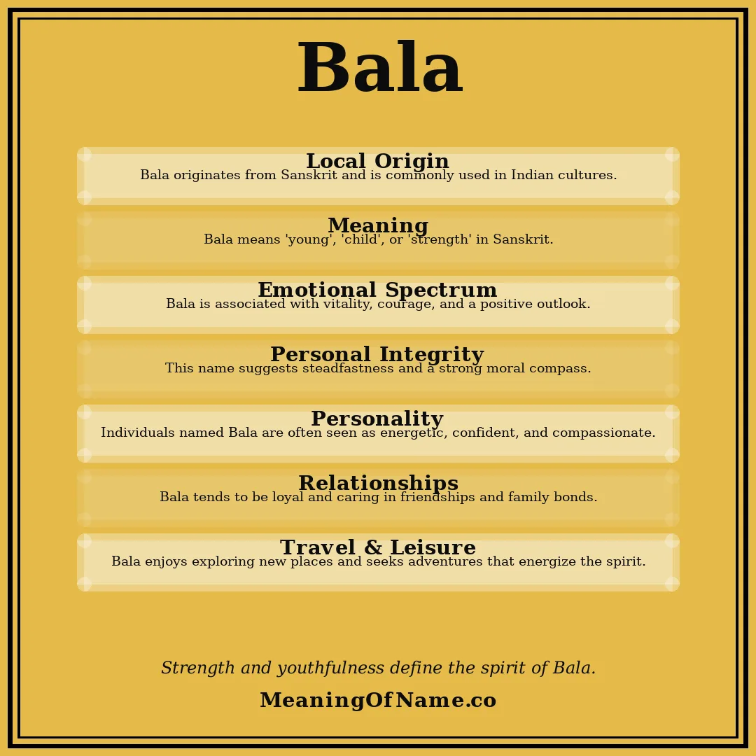 Bala name meaning poster
