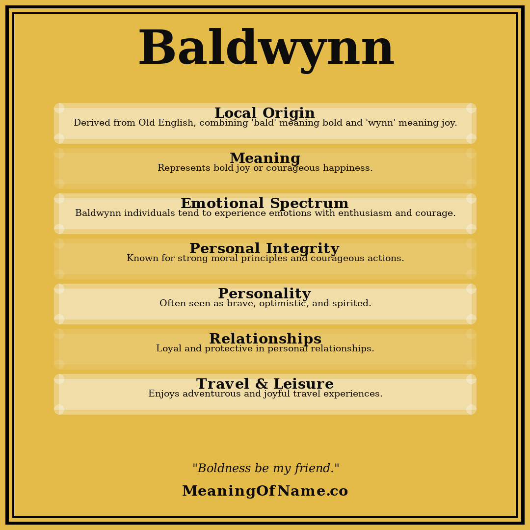Baldwynn name meaning poster