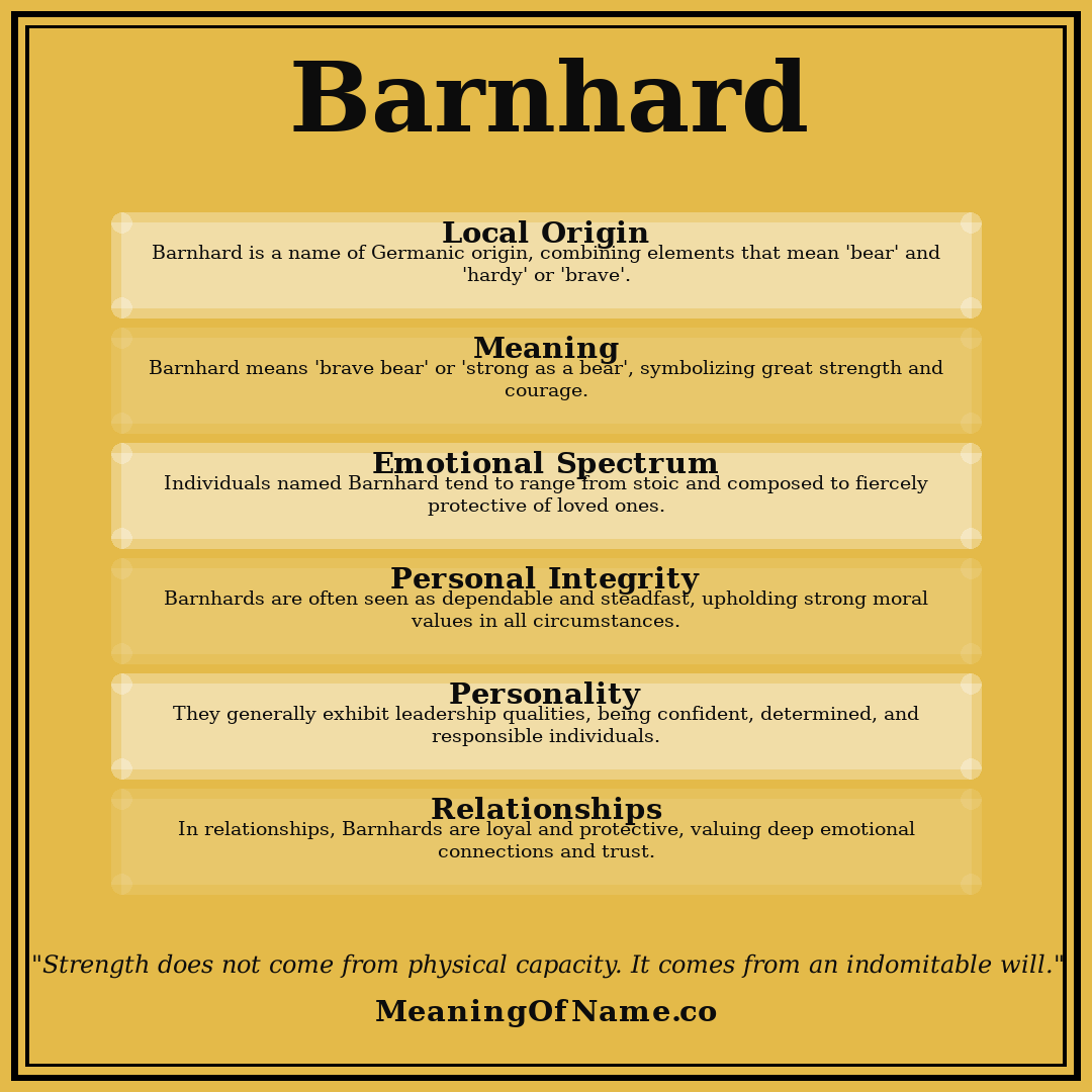 Barnhard name meaning poster