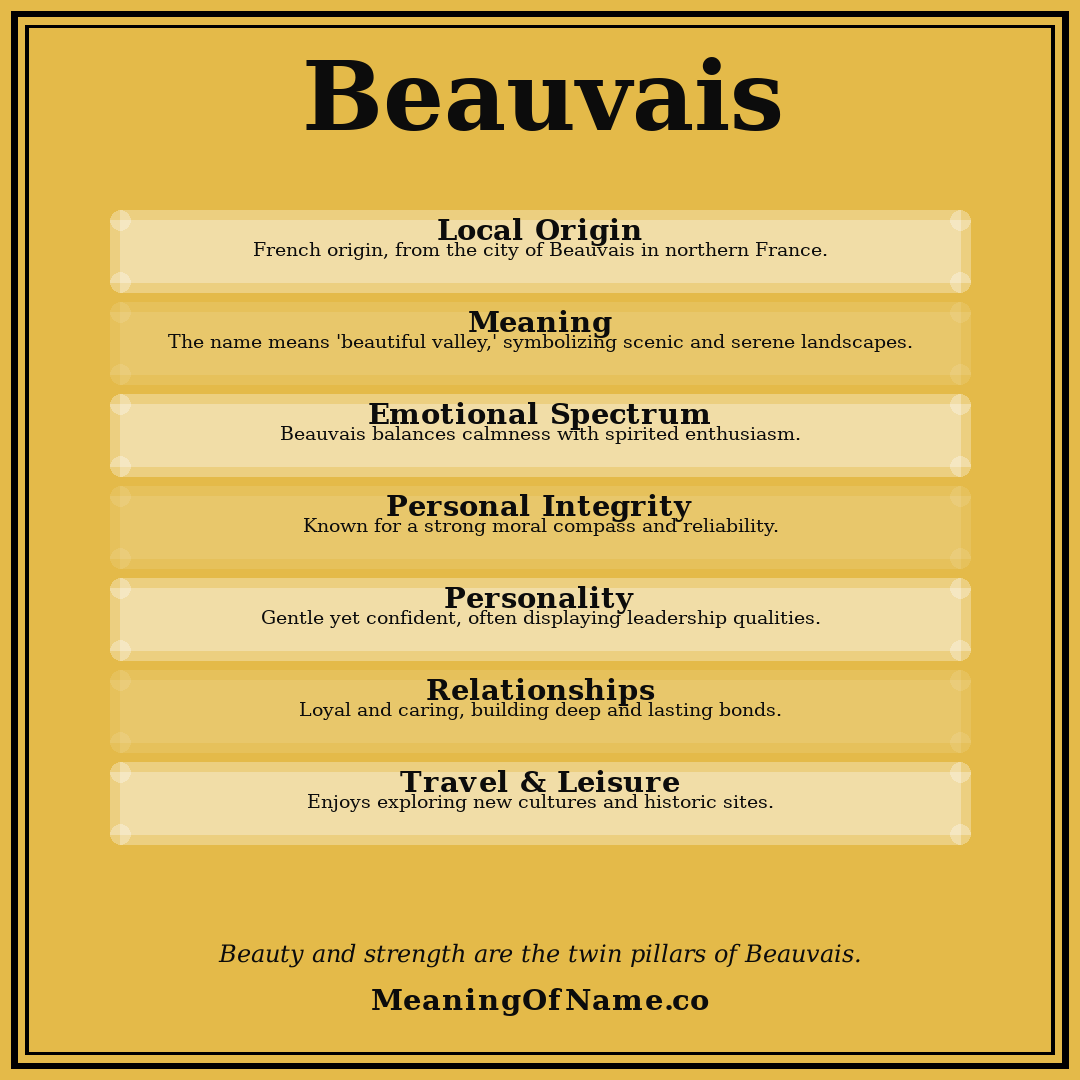 Beauvais name meaning poster