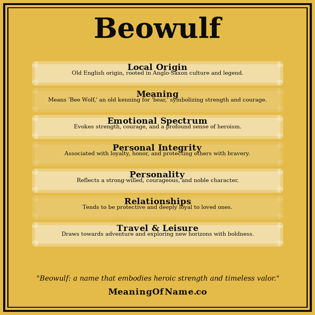 Beowulf name meaning poster