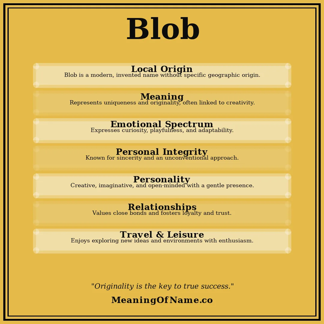 Blob name meaning poster