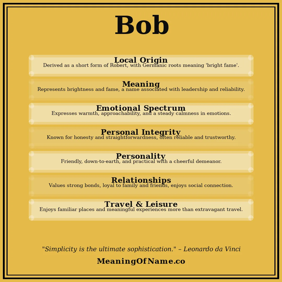 Bob name meaning poster