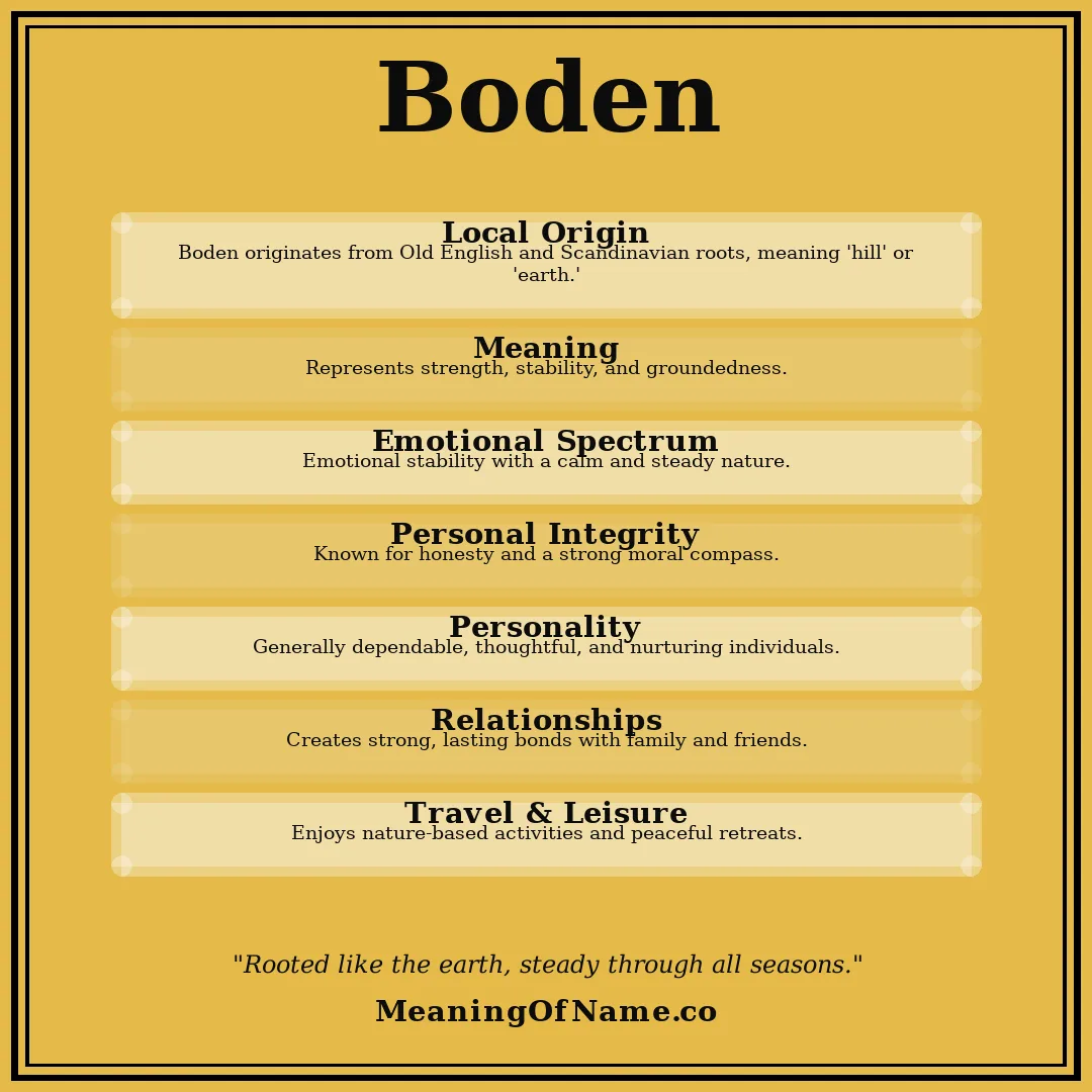 Boden name meaning poster