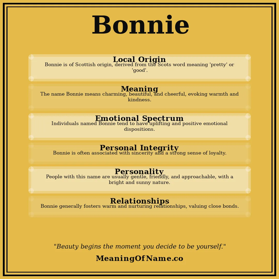 Bonnie name meaning poster