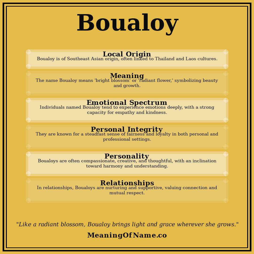 Boualoy name meaning poster