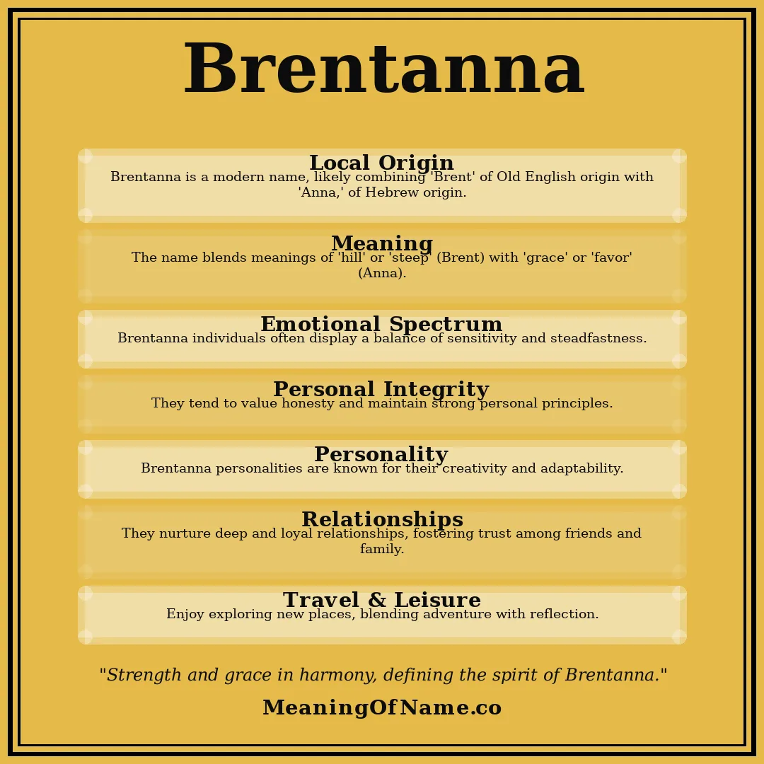 Brentanna name meaning poster