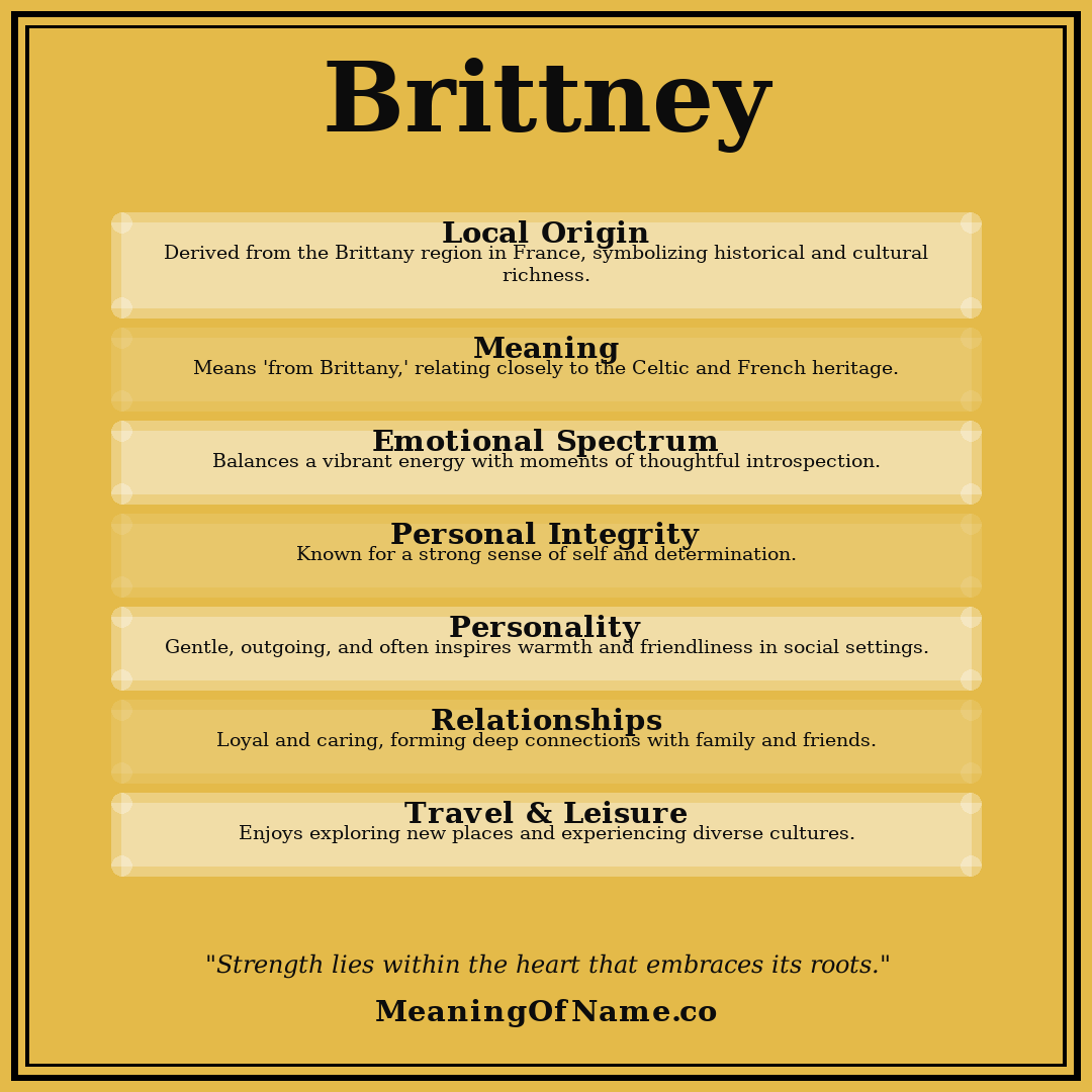 Brittney name meaning poster