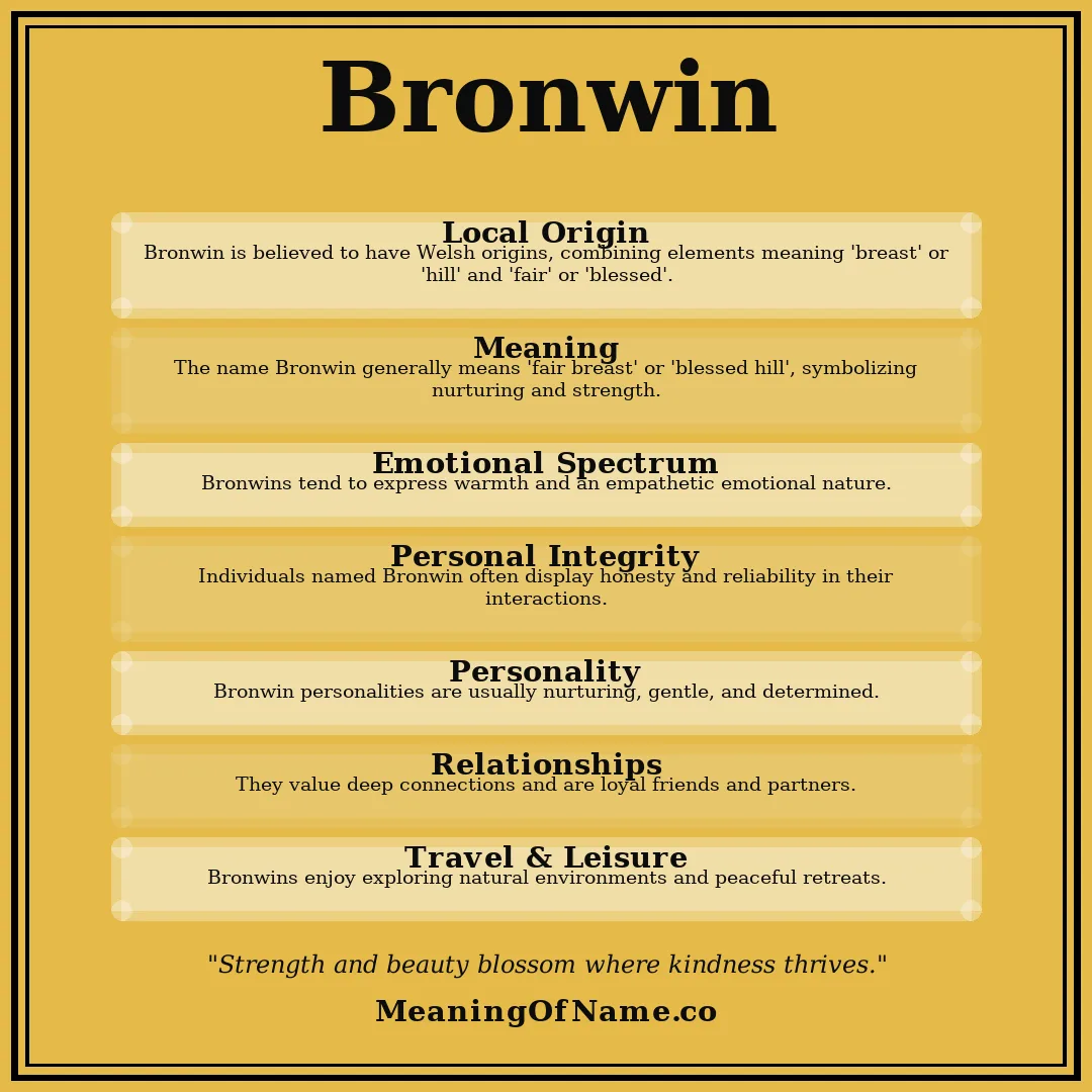 Bronwin name meaning poster