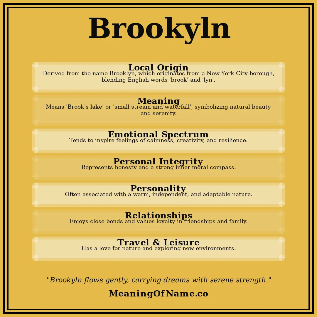 Brookyln name meaning poster