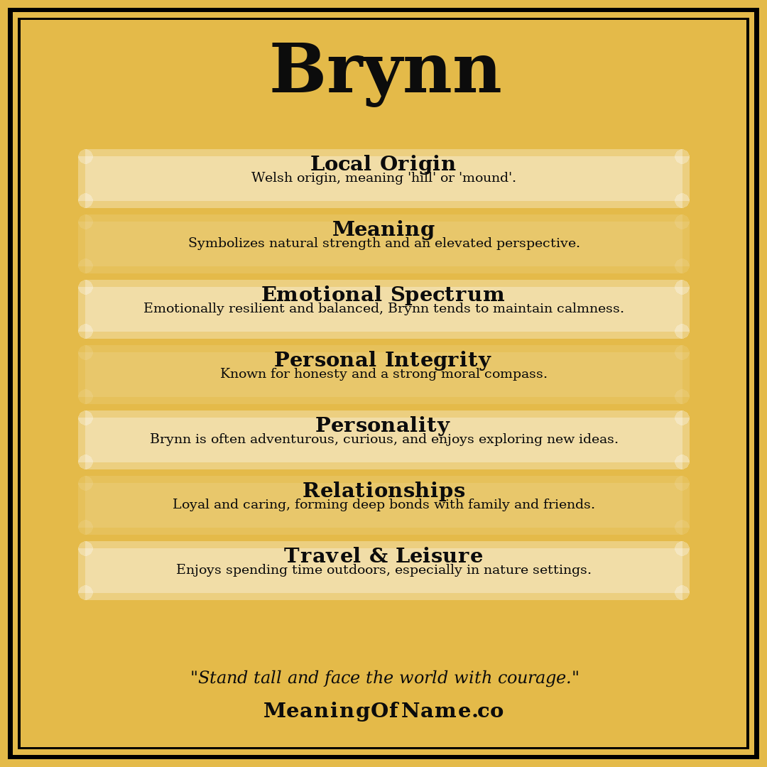 Brynn name meaning poster