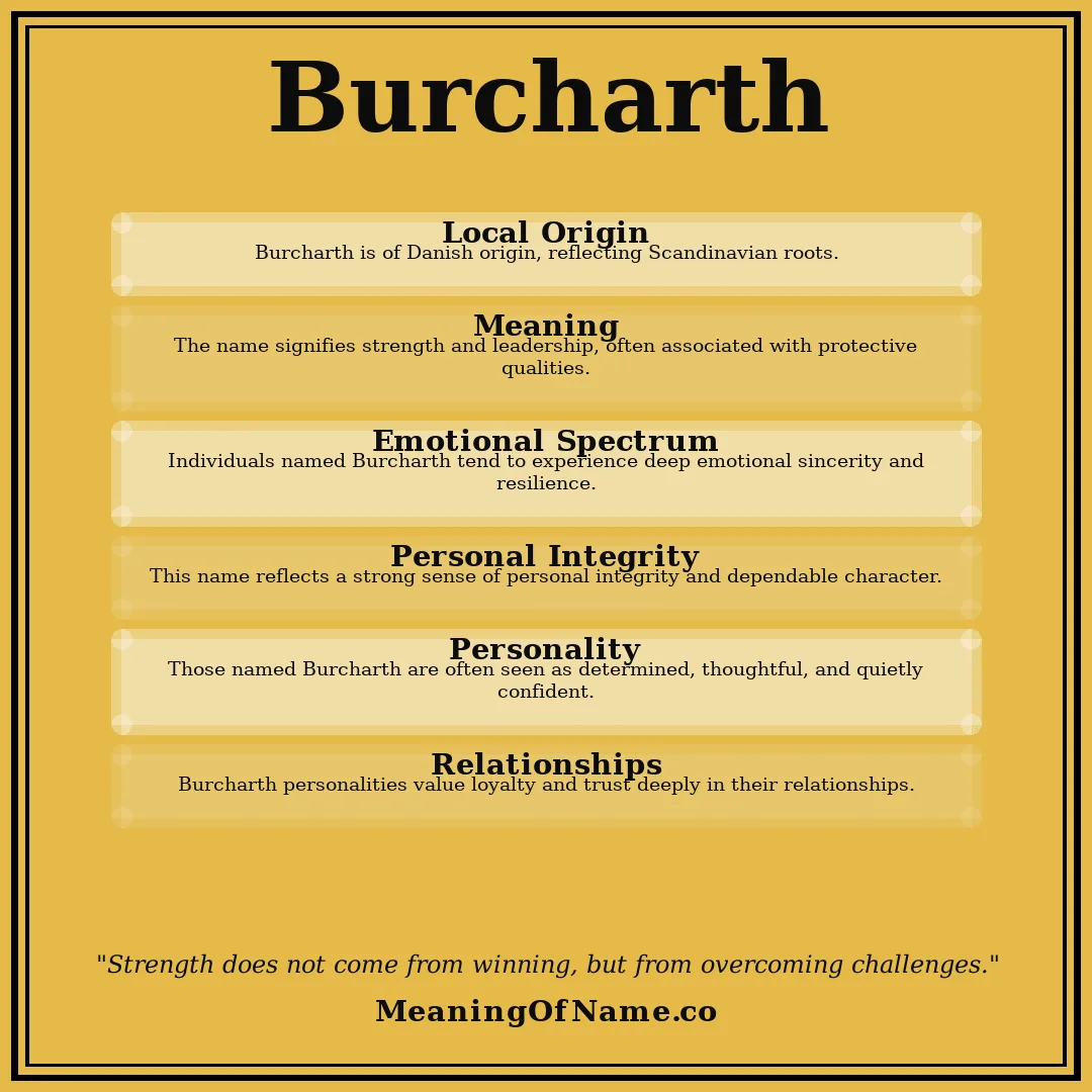 Burcharth name meaning poster
