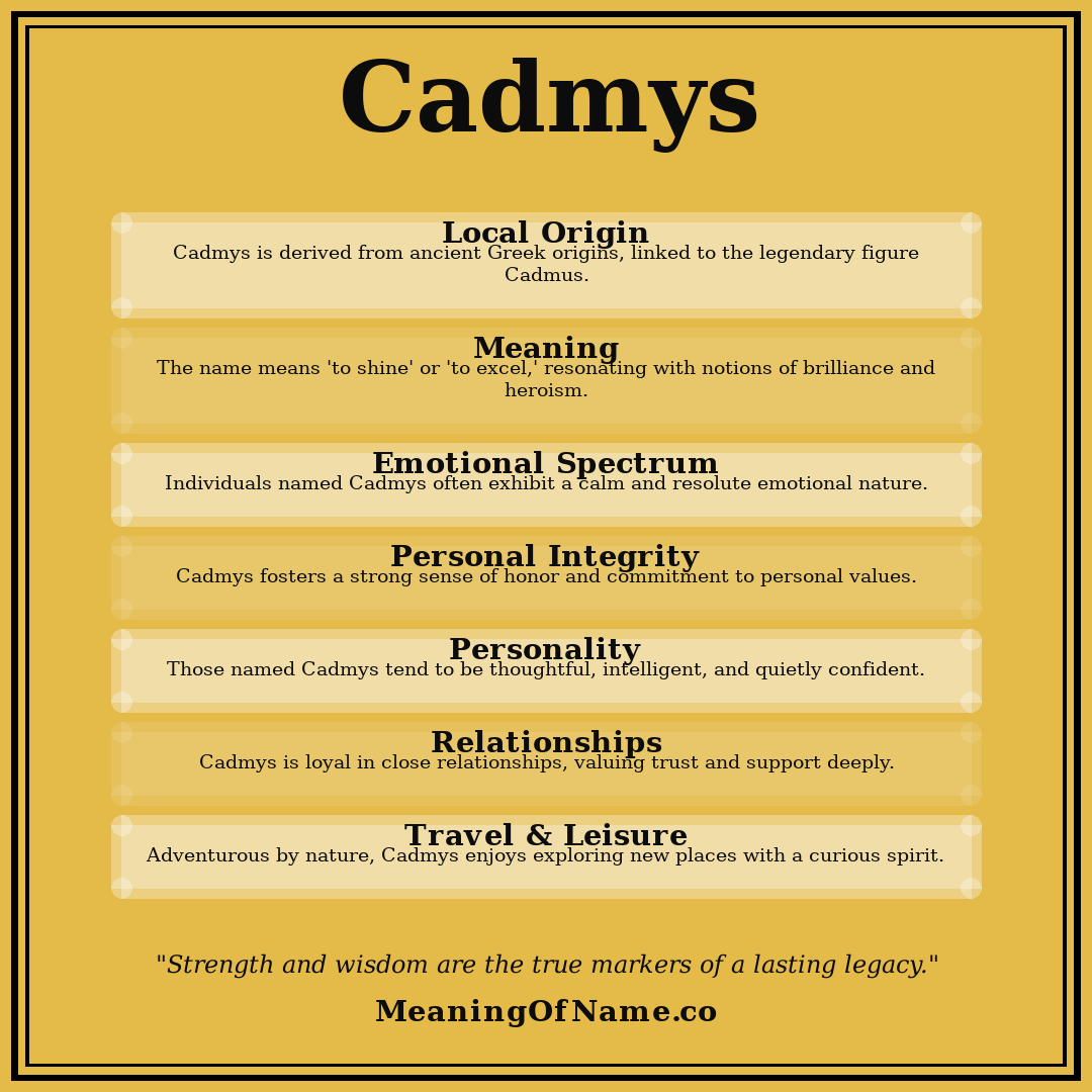 Cadmys name meaning poster