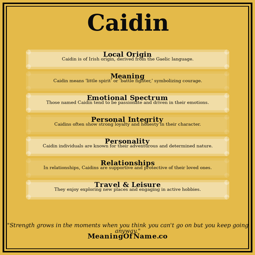 Caidin name meaning poster