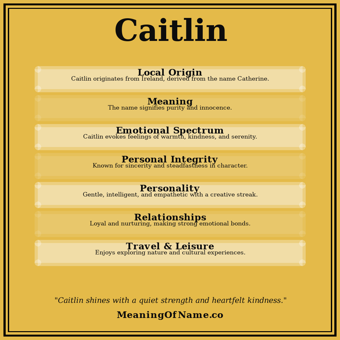 Caitlin name meaning poster