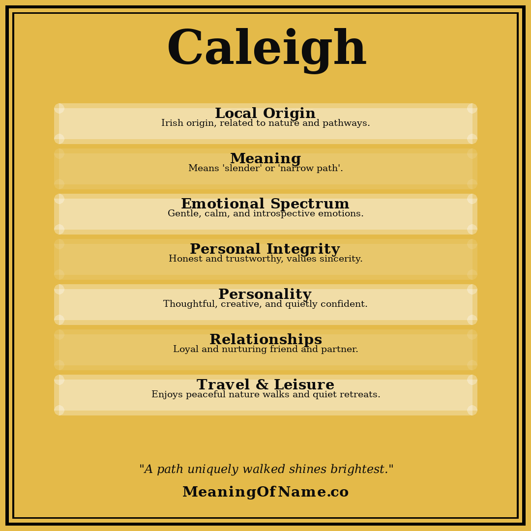Caleigh name meaning poster