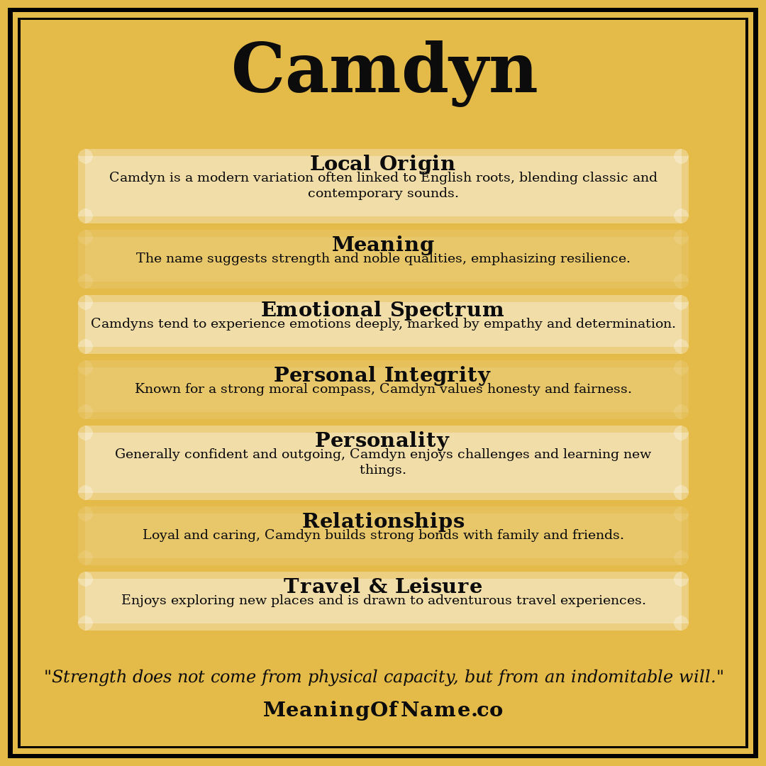 Camdyn name meaning poster