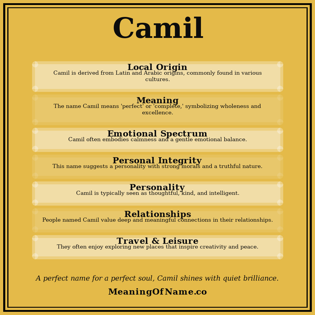 Camil name meaning poster