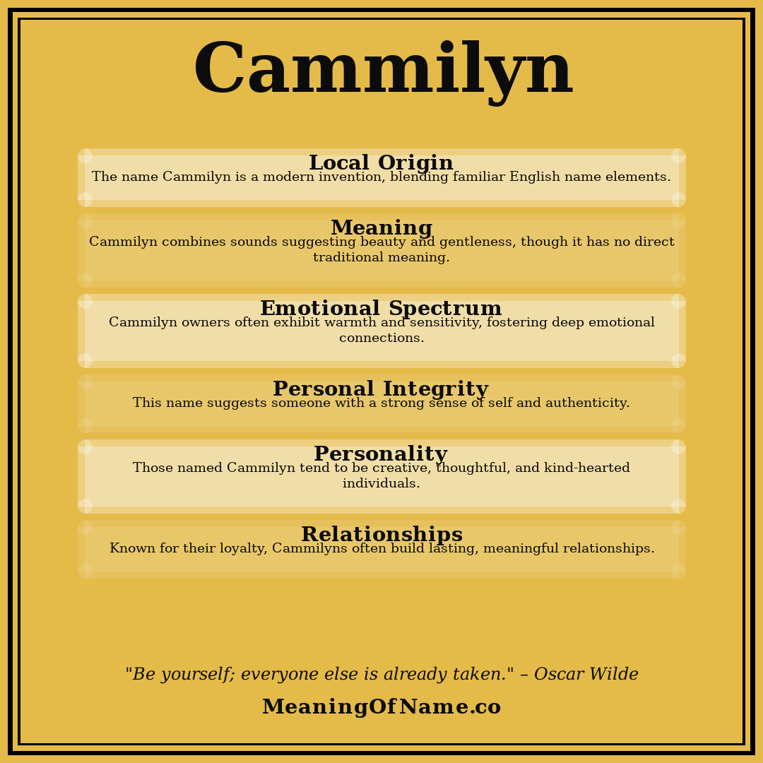 Cammilyn name meaning poster