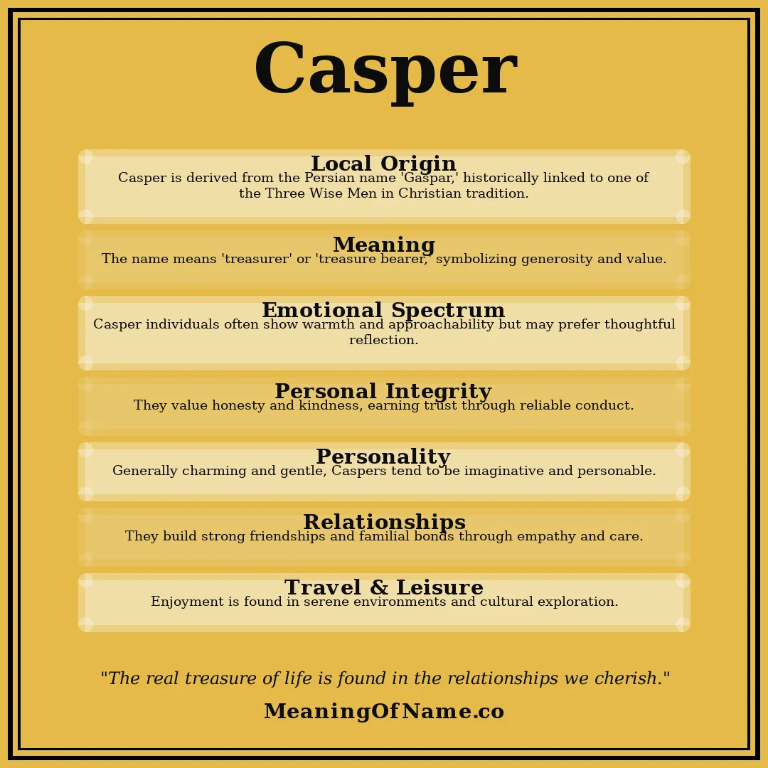Casper name meaning poster