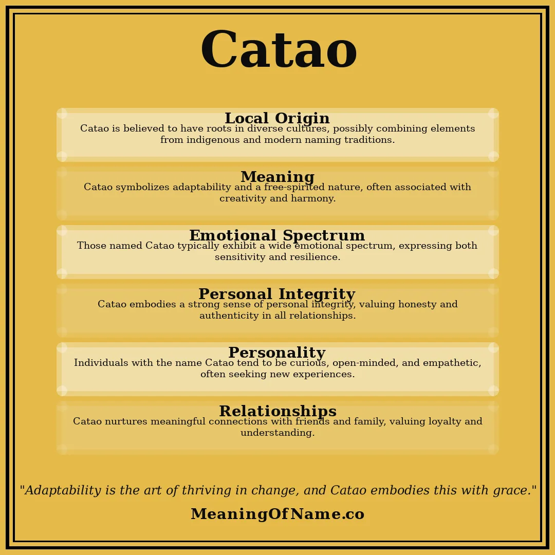 Catao name meaning poster