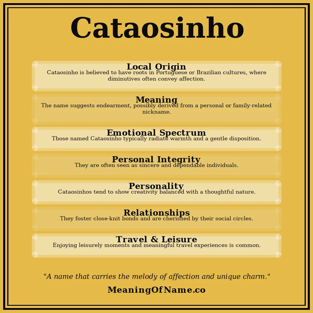 Cataosinho name meaning poster