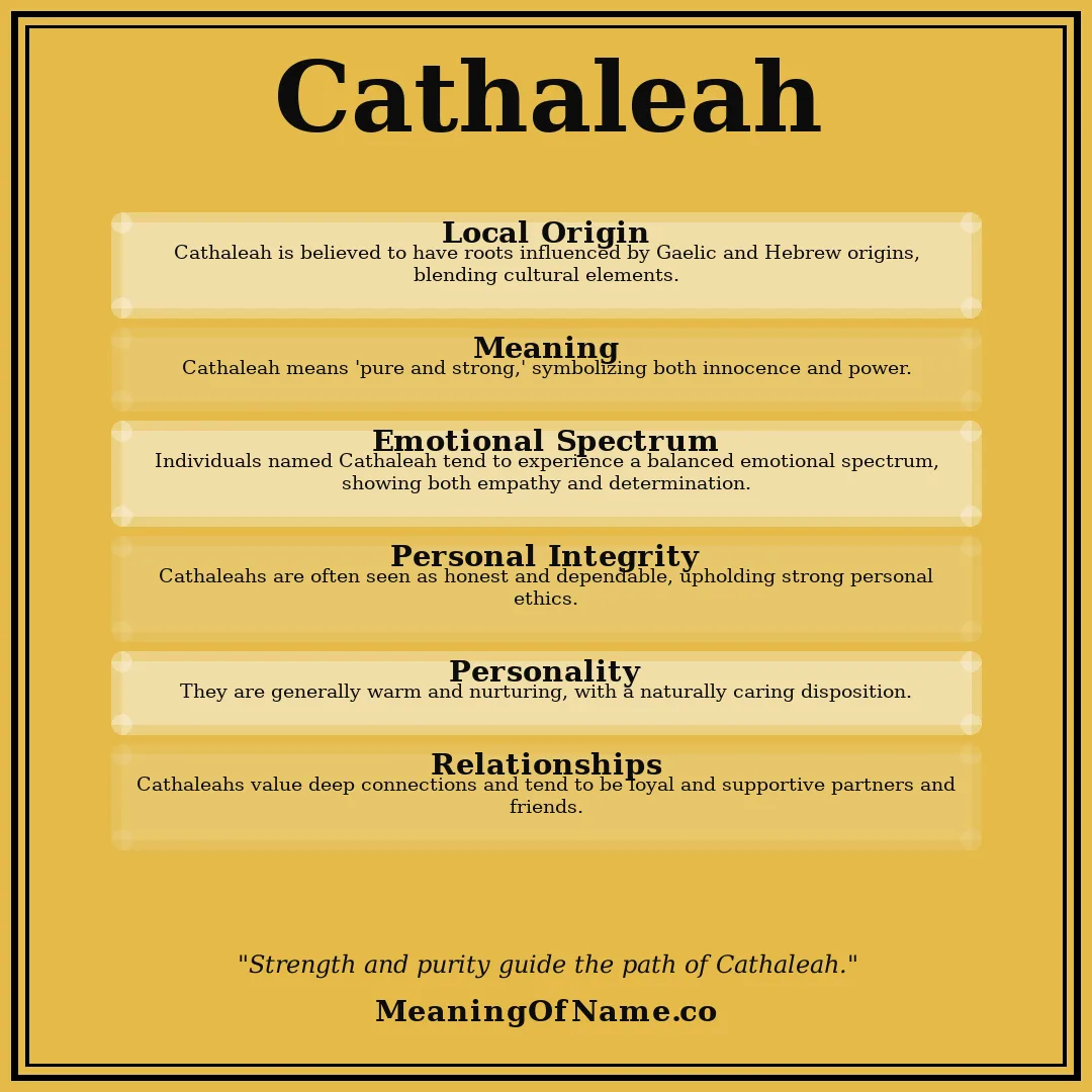 Cathaleah name meaning poster