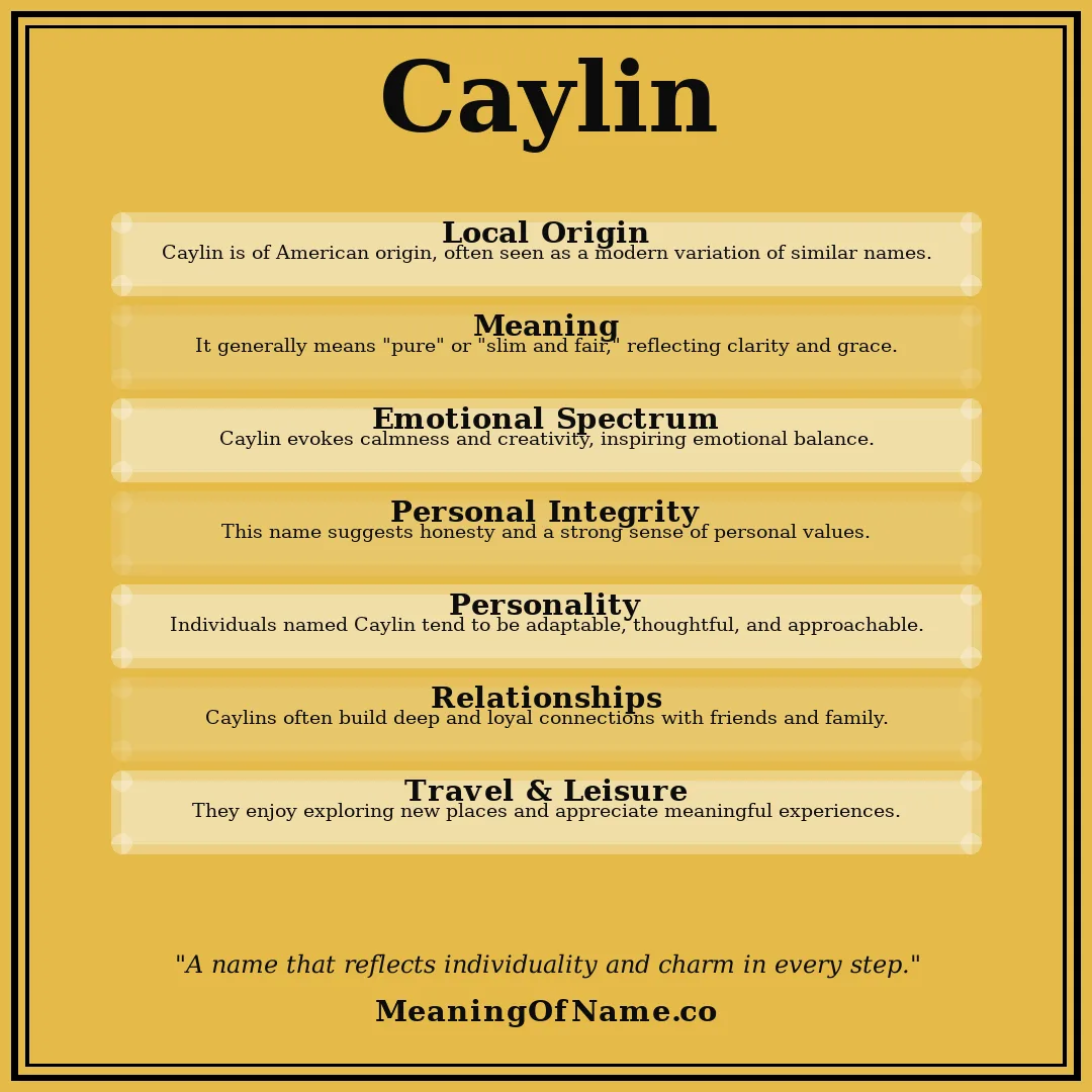 Caylin name meaning poster