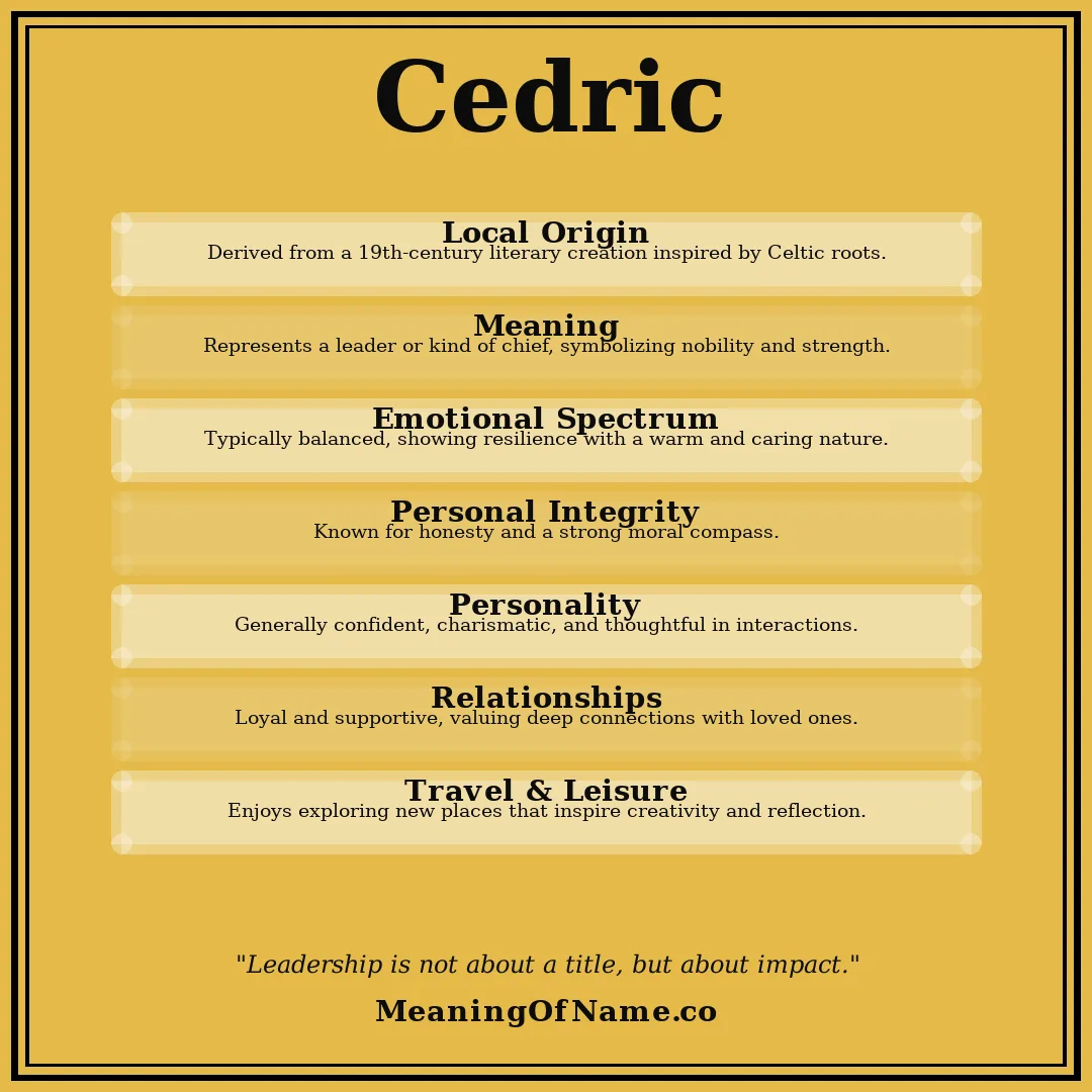 Cedric name meaning poster