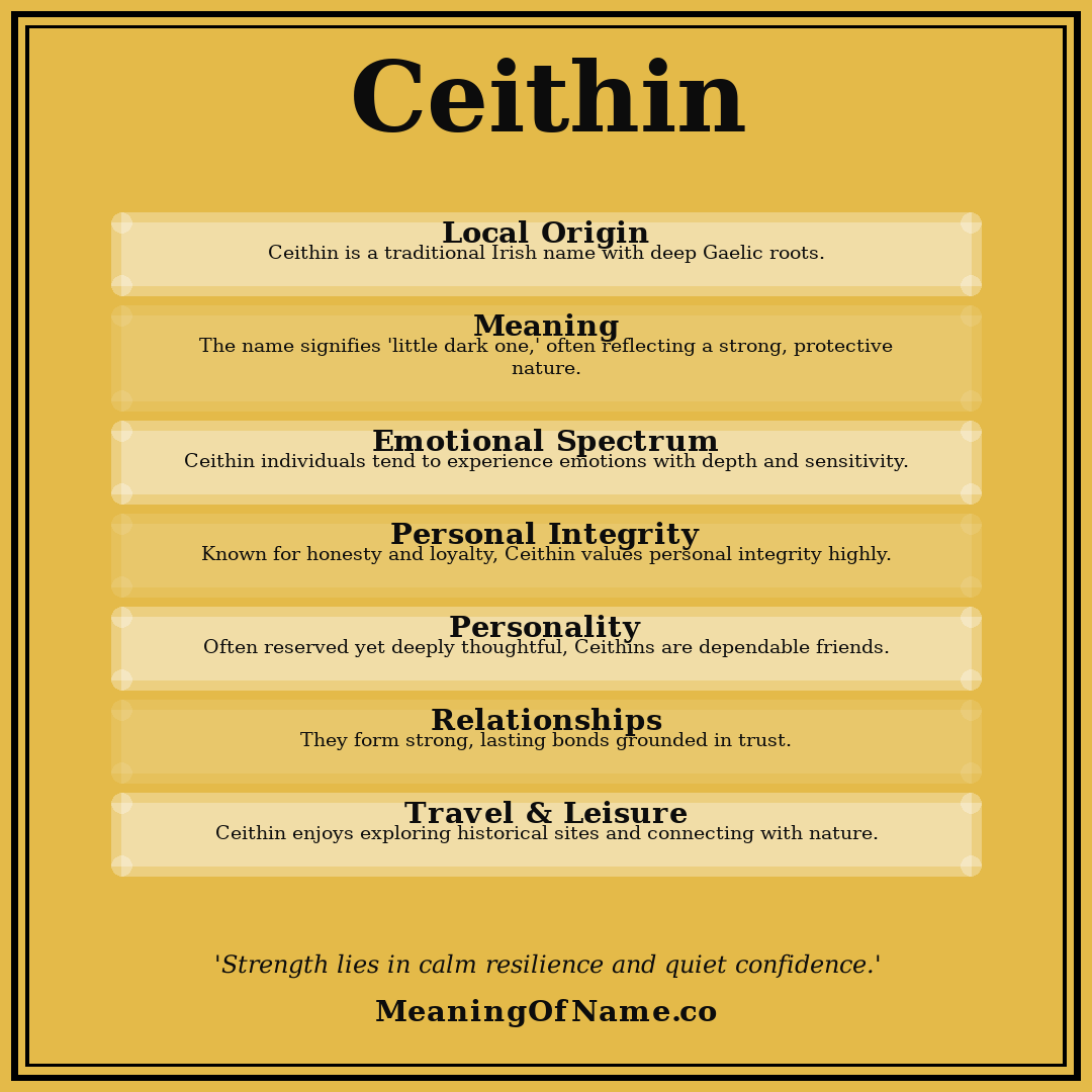 Ceithin name meaning poster