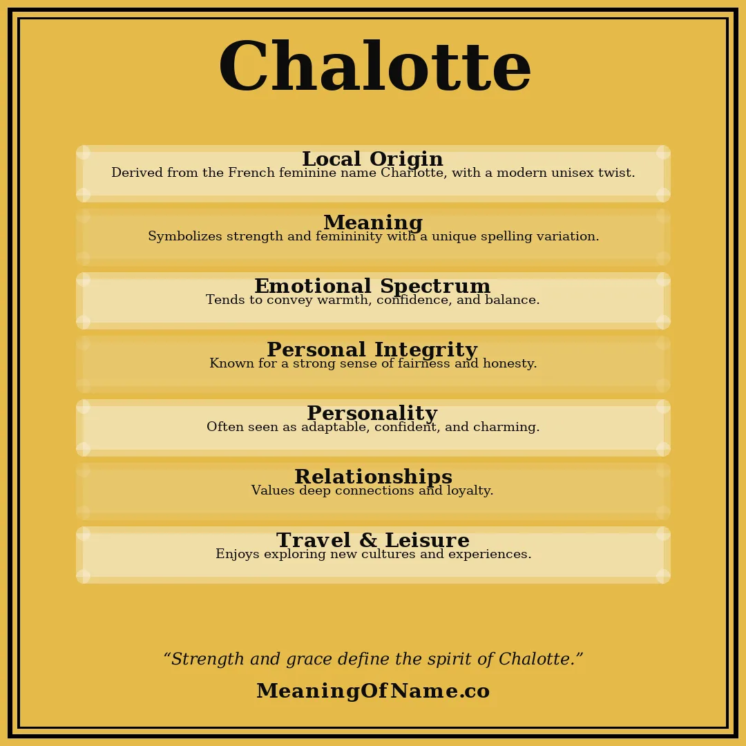 Chalotte name meaning poster
