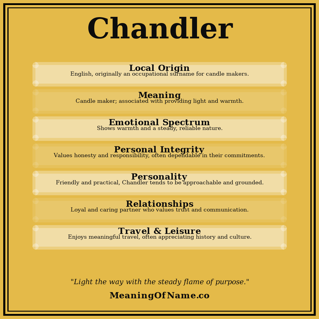 Chandler name meaning poster