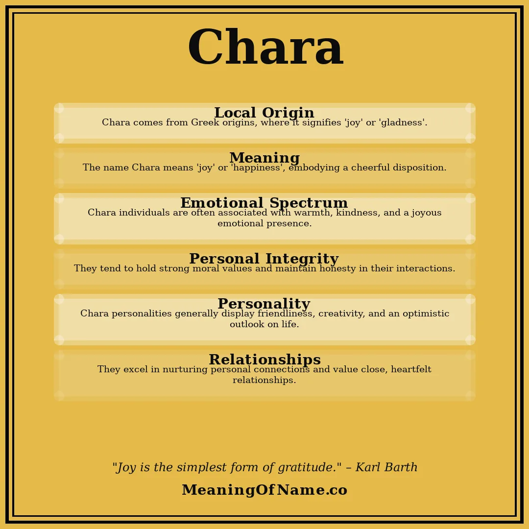 Chara name meaning poster