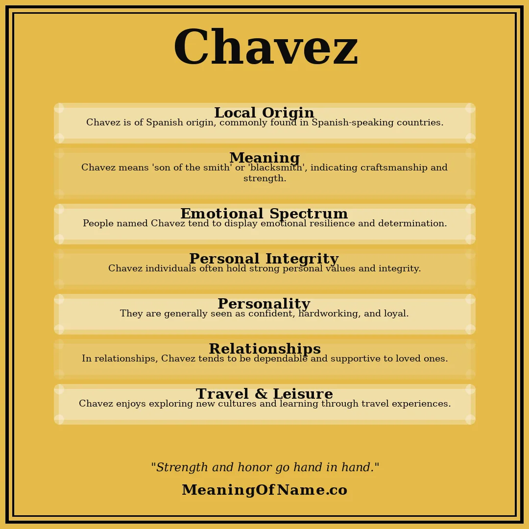 Chavez name meaning poster