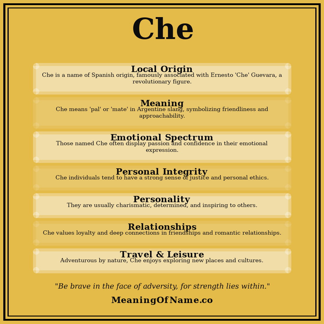 Che name meaning poster