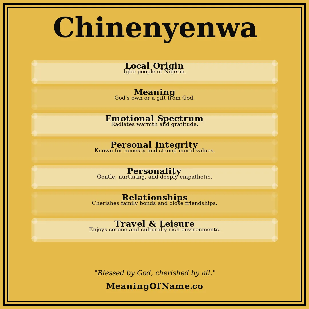 Chinenyenwa name meaning poster