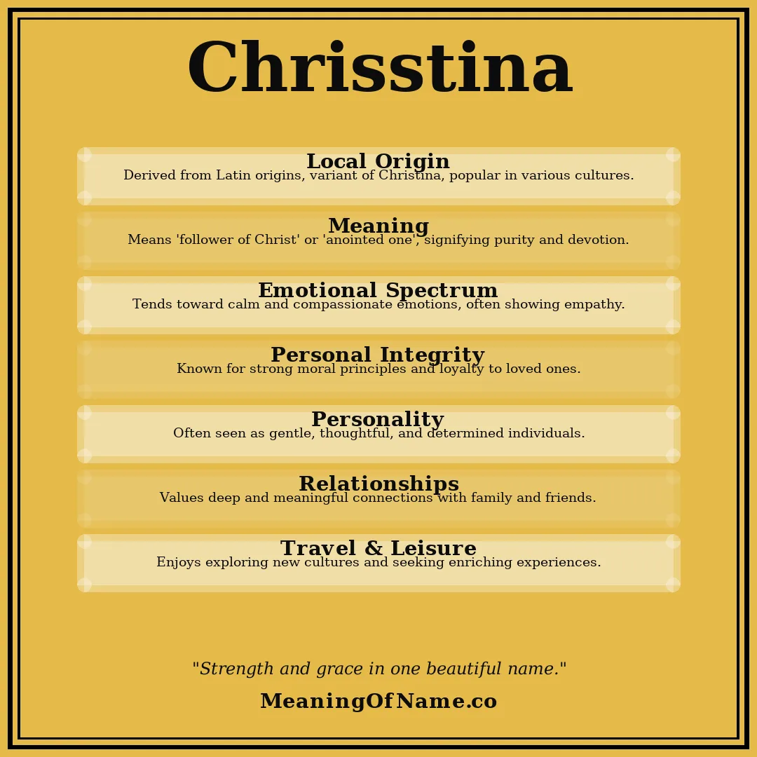 Chrisstina name meaning poster