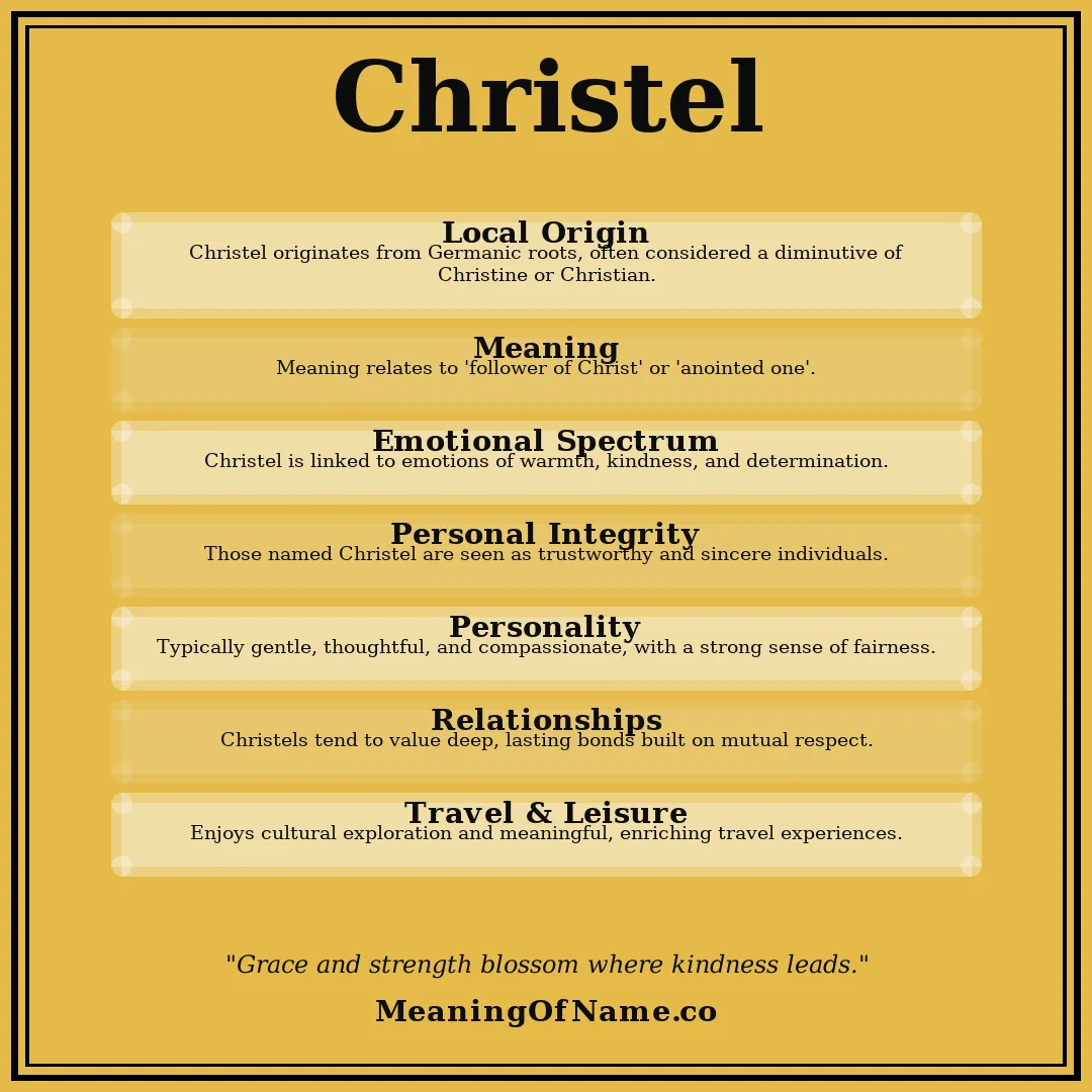 Christel name meaning poster