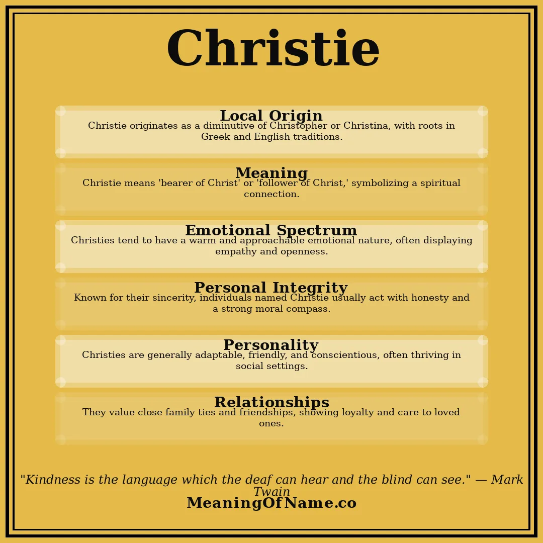 Christie name meaning poster