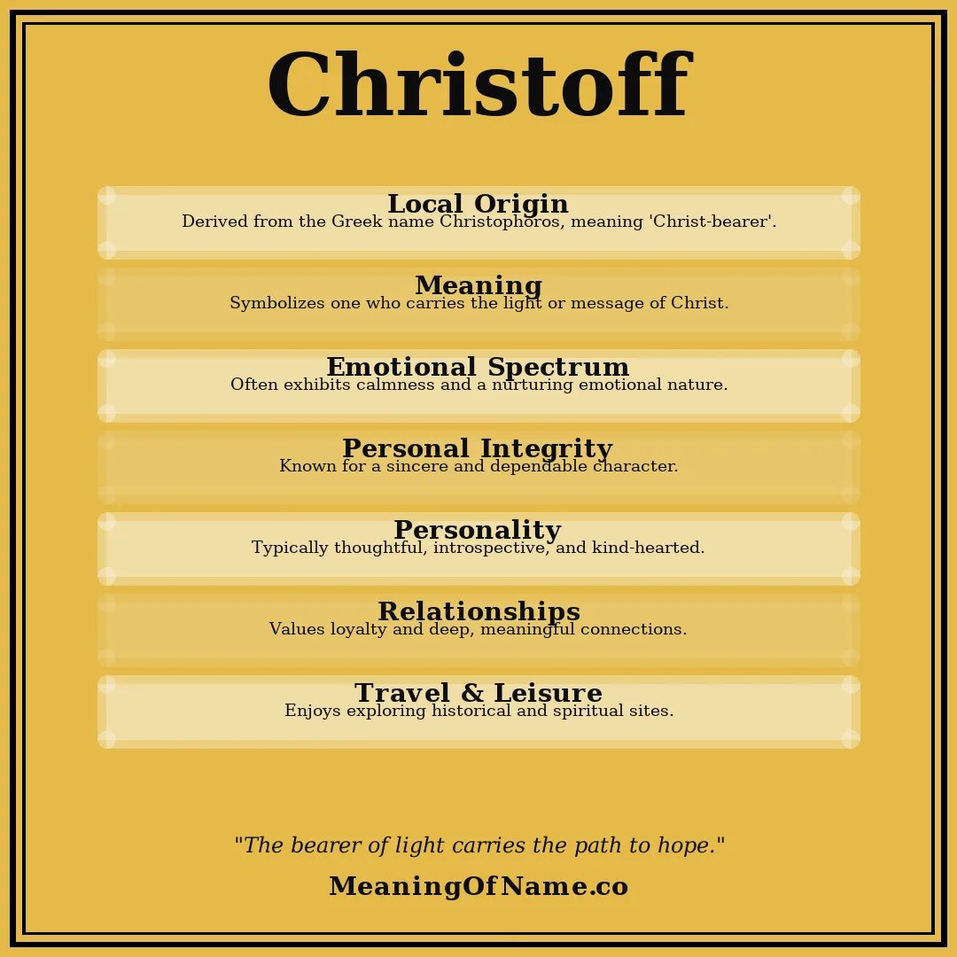 Christoff name meaning poster