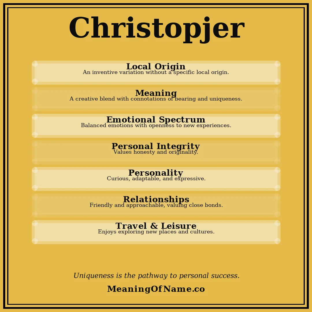 Christopjer name meaning poster