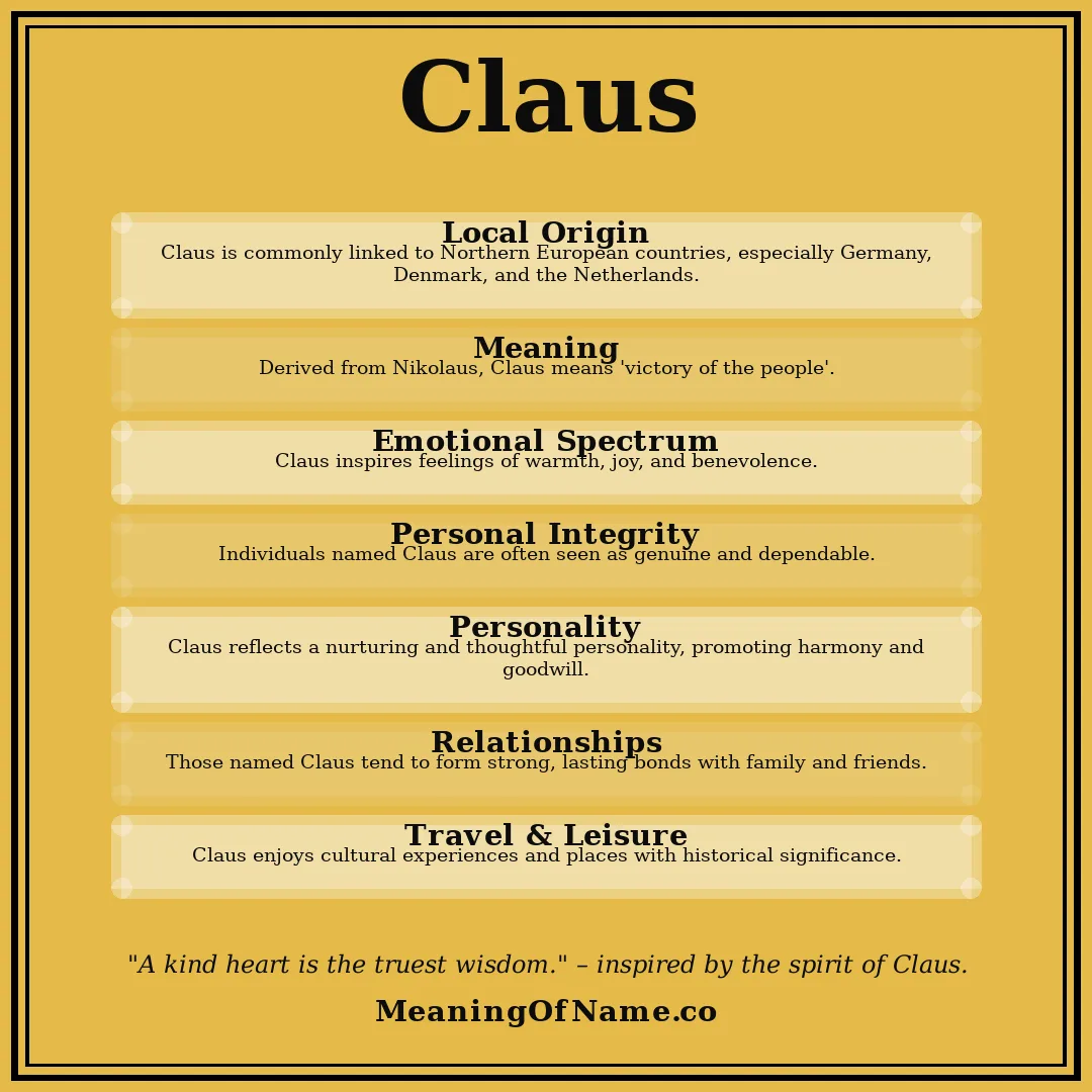 Claus name meaning poster