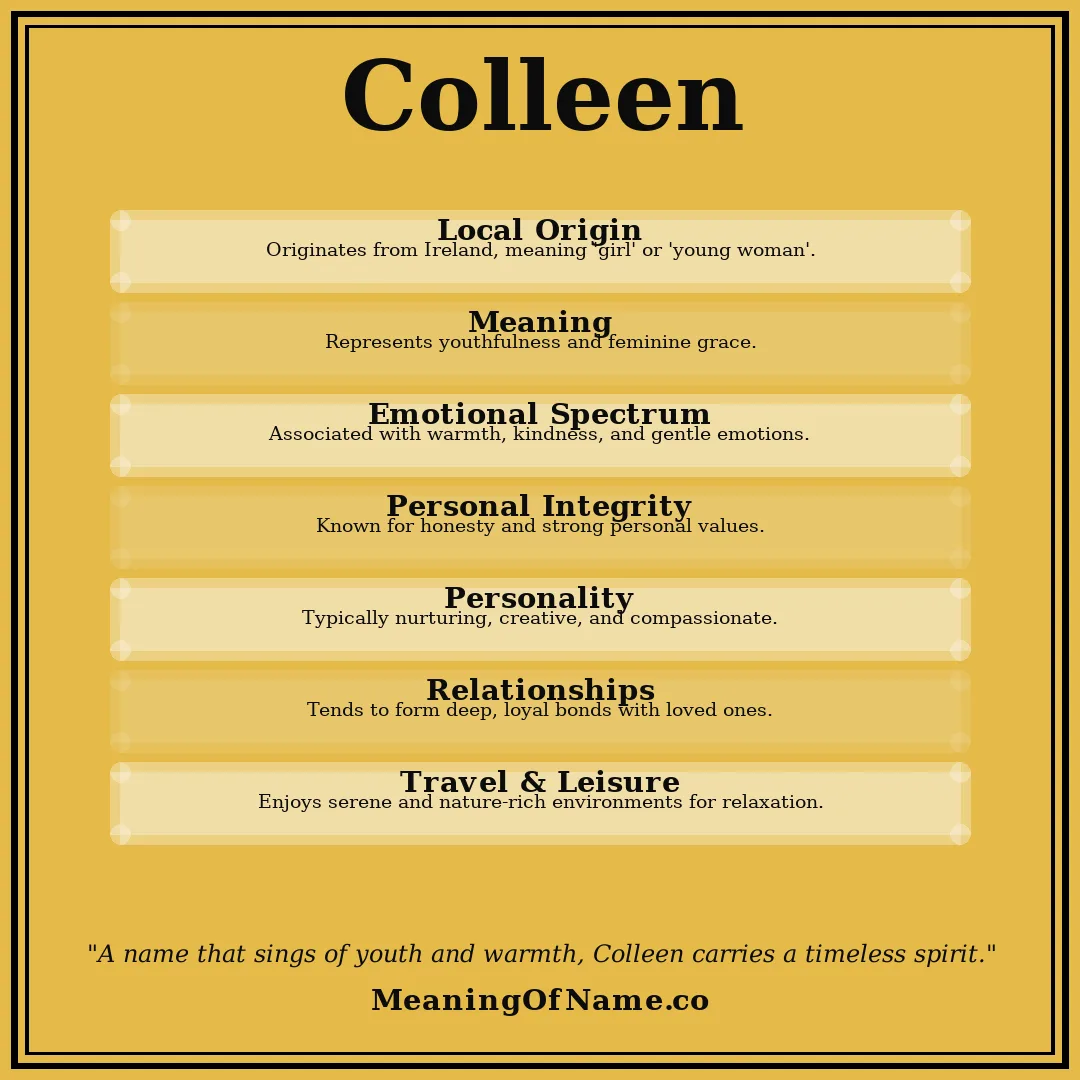 Colleen name meaning poster