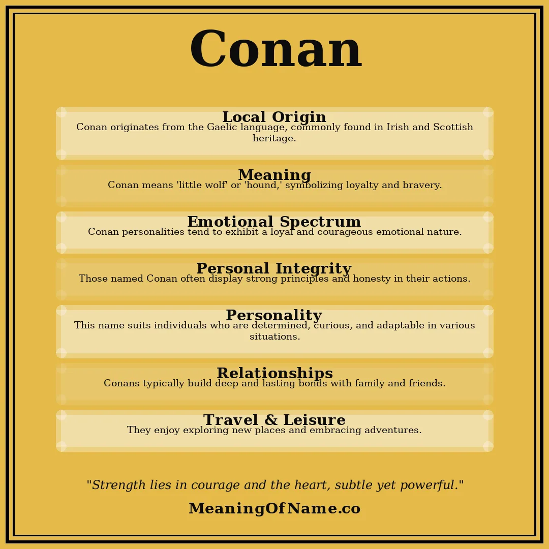 Conan name meaning poster
